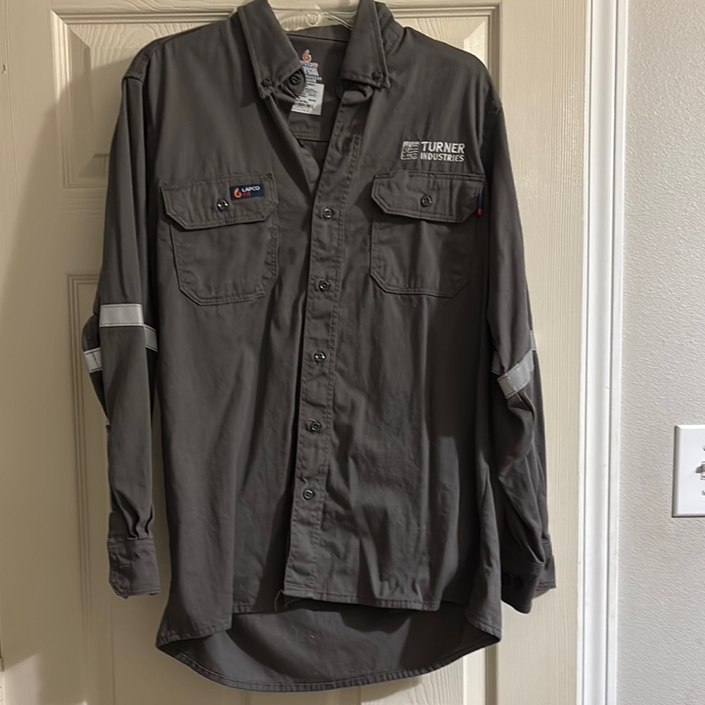 Turner Industries Gray Work Shirt